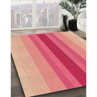 Patterned Crimson Red Rug, pat3494org