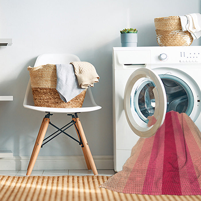 Machine Washable Transitional Crimson Red Rug in a Washing Machine, wshpat3494org