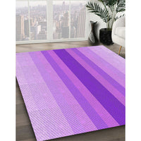 Patterned Violet Purple Rug, pat3494pur