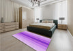 Patterned Violet Purple Rug in a Bedroom, pat3494pur