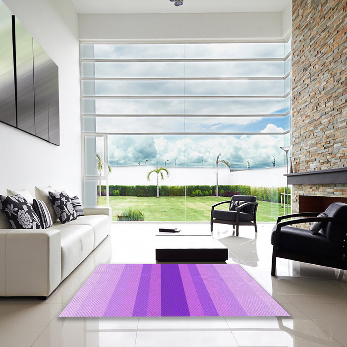 Square Patterned Violet Purple Rug in a Living Room, pat3494pur