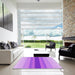 Square Patterned Violet Purple Rug in a Living Room, pat3494pur