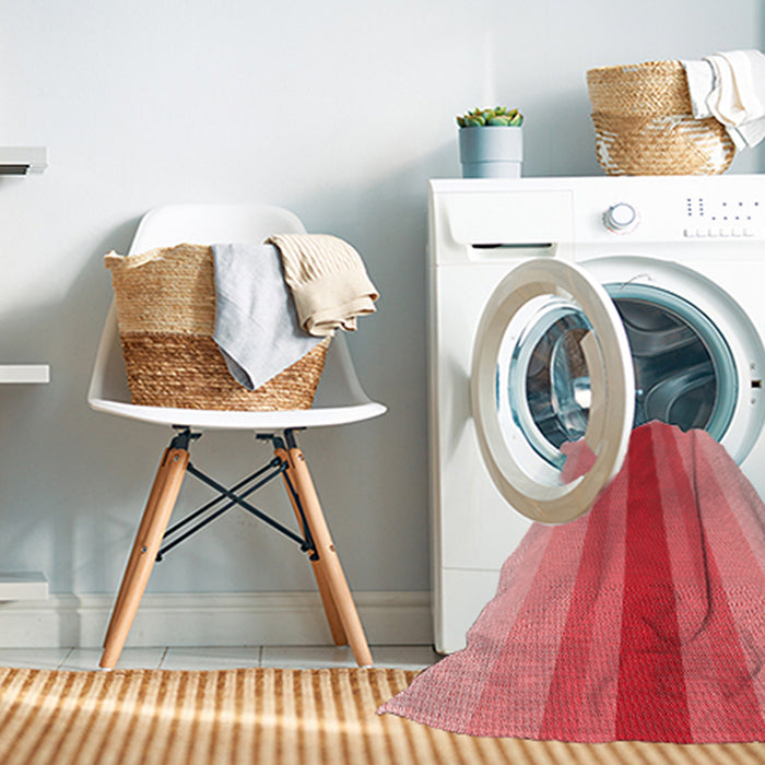 Machine Washable Transitional Light Coral Pink Rug in a Washing Machine, wshpat3494rd