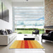 Machine Washable Transitional Orange Red Orange Rug in a Kitchen, wshpat3494yw