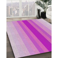 Patterned Crimson Purple Novelty Rug, pat3494