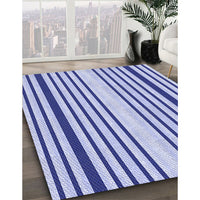 Patterned Blue Rug, pat3495blu