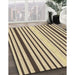 Patterned Brown Gold Rug in Family Room, pat3495brn