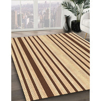 Patterned Saddle Brown Rug, pat3495org