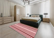 Patterned Red Rug in a Bedroom, pat3495rd