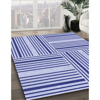 Patterned Blue Rug, pat3496blu