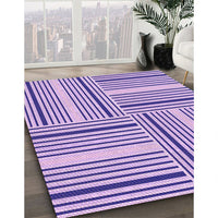 Patterned Blossom Pink Rug, pat3496pur