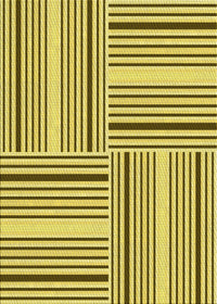 Machine Washable Transitional Dark Yellow Green Rug, wshpat3496yw