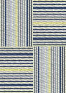 Patterned Purple Navy Blue Novelty Rug, pat3496