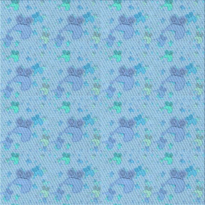 Round Machine Washable Transitional Blue Rug, wshpat3498lblu