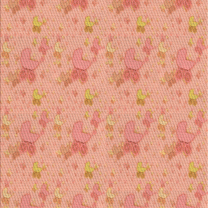 Patterned Bright Orange Rug, pat3498org