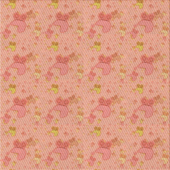 Round Patterned Bright Orange Rug, pat3498org