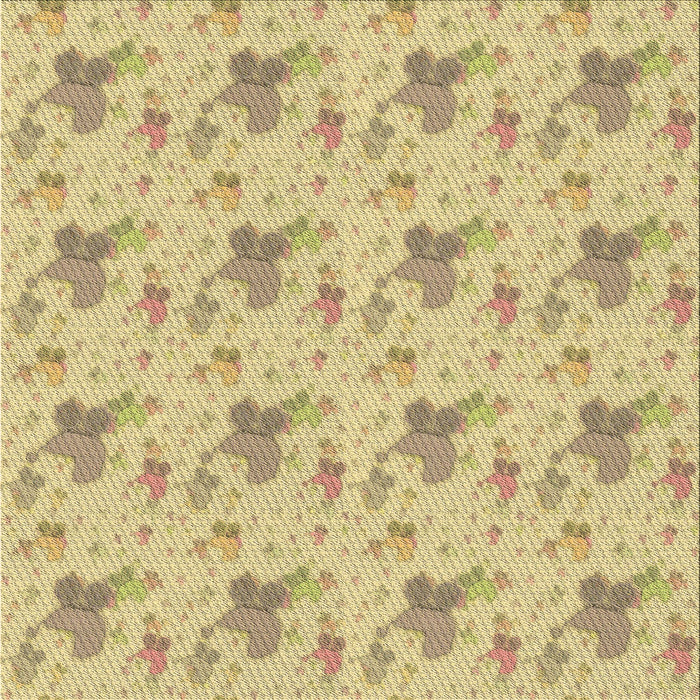 Round Machine Washable Transitional Peru Brown Rug, wshpat3499brn