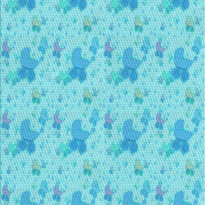 Patterned Bright Turquoise Blue Rug, pat3499lblu