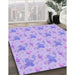 Machine Washable Transitional Purple Mimosa Purple Rug in a Family Room, wshpat3499pur