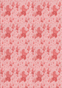 Machine Washable Transitional Pink Rug, wshpat3499rd