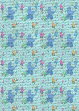 Patterned Seafoam Green Novelty Rug, pat3499