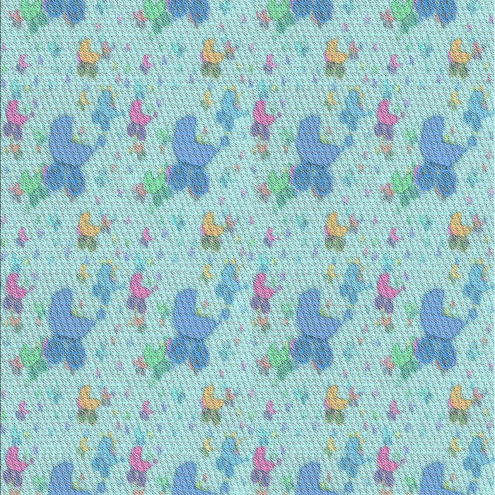 Machine Washable Transitional Seafoam Green Rug, wshpat3499