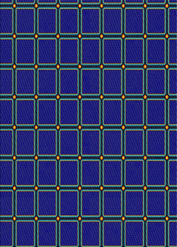 Patterned Steel Blue Novelty Rug, pat349