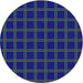 Sideview of Patterned Steel Blue Novelty Rug, pat349