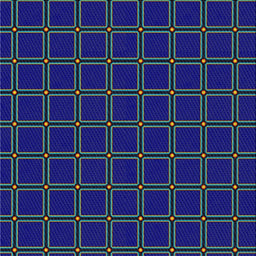 Square Patterned Steel Blue Novelty Rug, pat349
