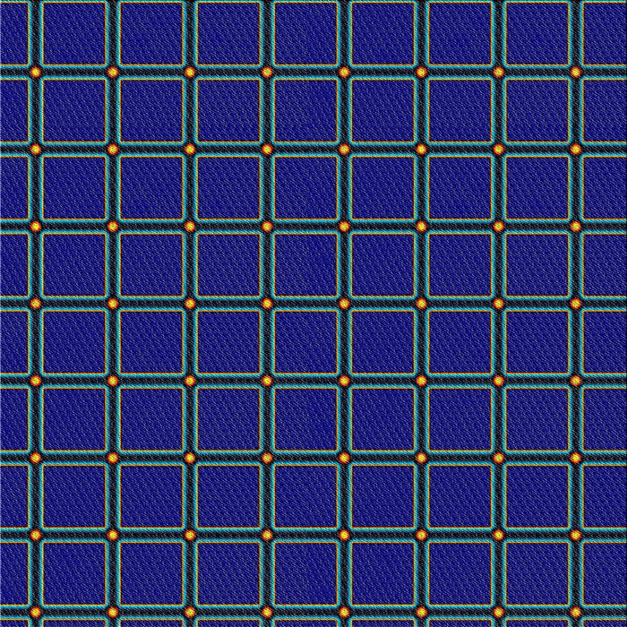 Square Patterned Steel Blue Novelty Rug, pat349