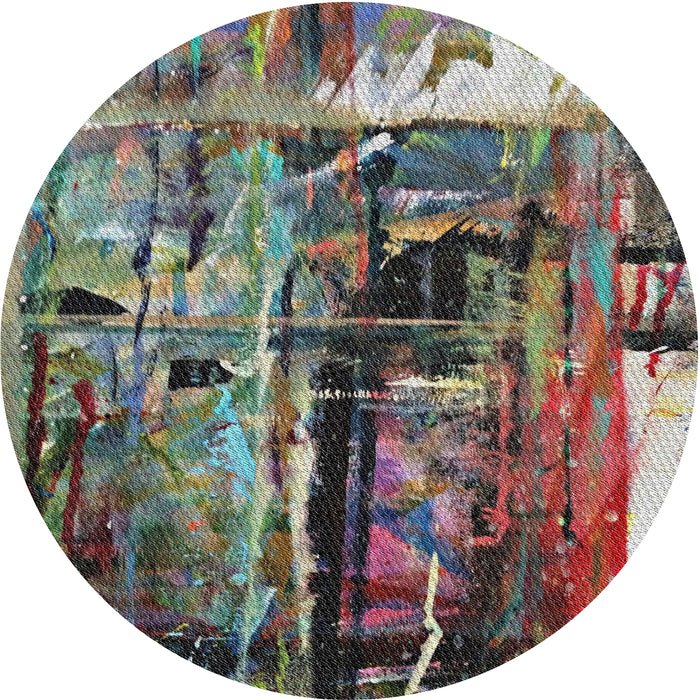 Square Machine Washable Transitional Bakers Brown Rug, wshpat34