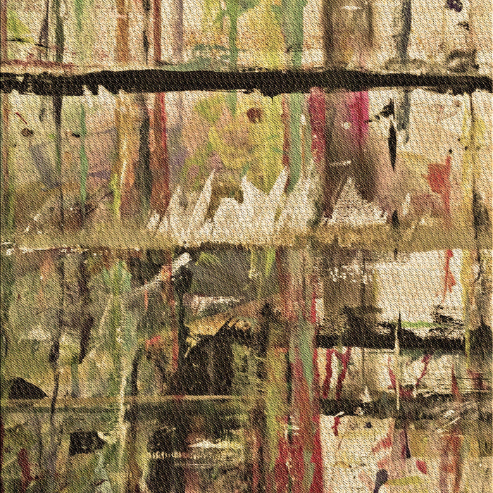 Square Patterned Saddle Brown Rug in a Living Room, pat35brn