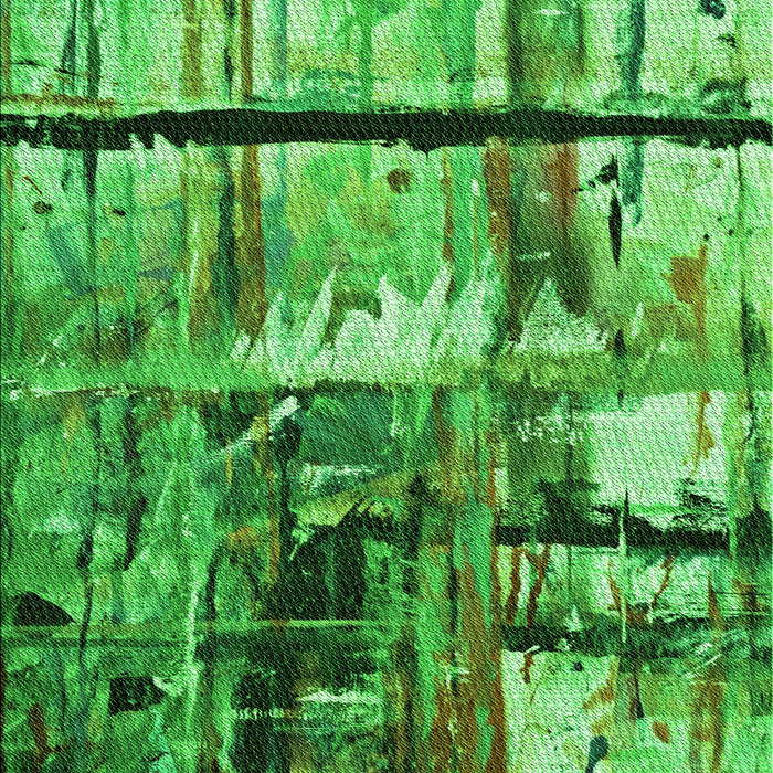 Square Patterned Green Rug in a Living Room, pat35grn