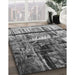 Patterned Cloud Gray Rug in Family Room, pat35gry