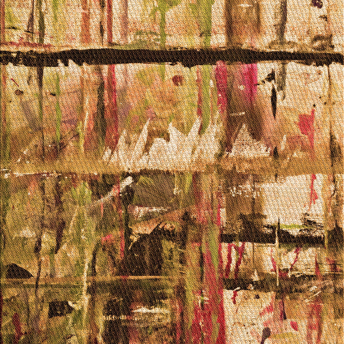 Square Patterned Orange Rug in a Living Room, pat35org