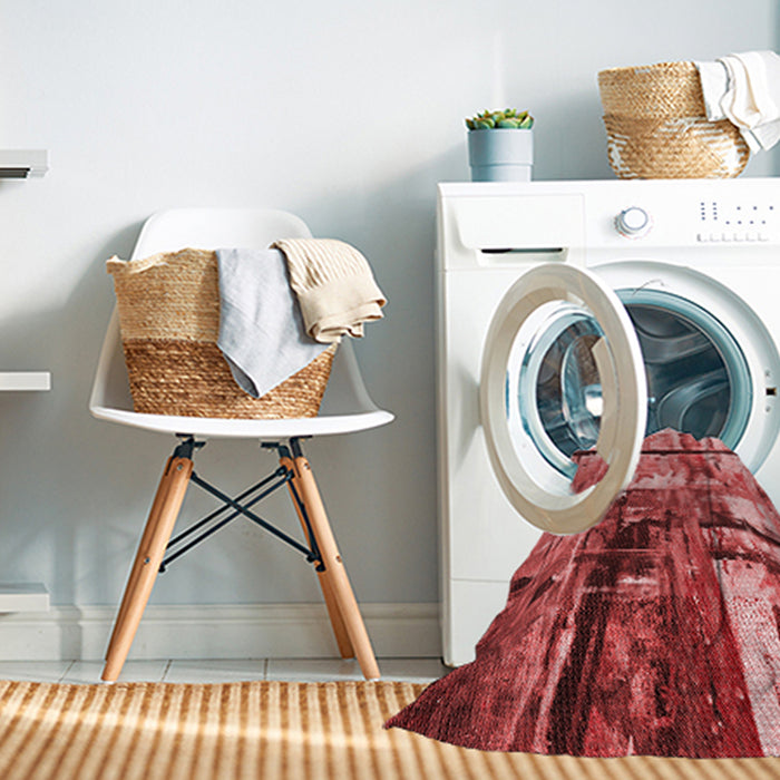 Machine Washable Transitional Red Rug in a Washing Machine, wshpat35rd
