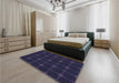 Patterned Deep Periwinkle Purple Rug in a Bedroom, pat350blu