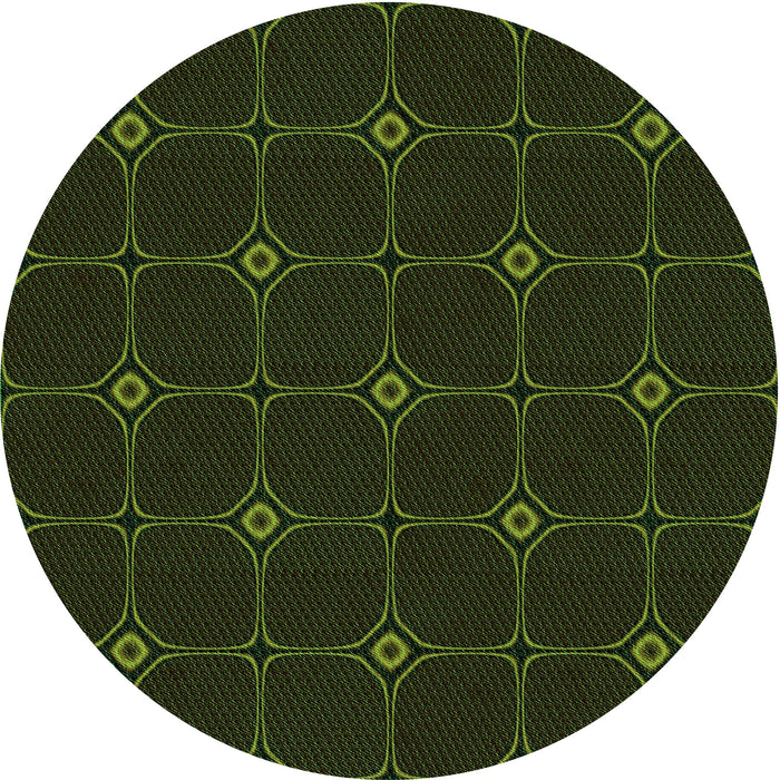 Square Patterned Midnight Gray Rug, pat350grn