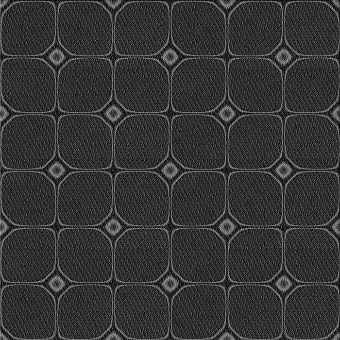 Round Patterned Midnight Gray Rug, pat350gry