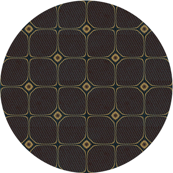 Square Patterned Midnight Gray Rug, pat350lblu