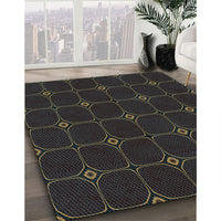 Patterned Midnight Gray Rug, pat350lblu