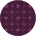 Square Patterned Dark Magenta Purple Rug, pat350pur