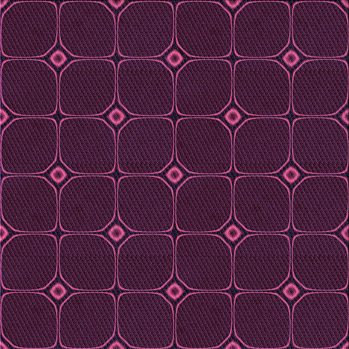 Round Patterned Dark Magenta Purple Rug, pat350pur