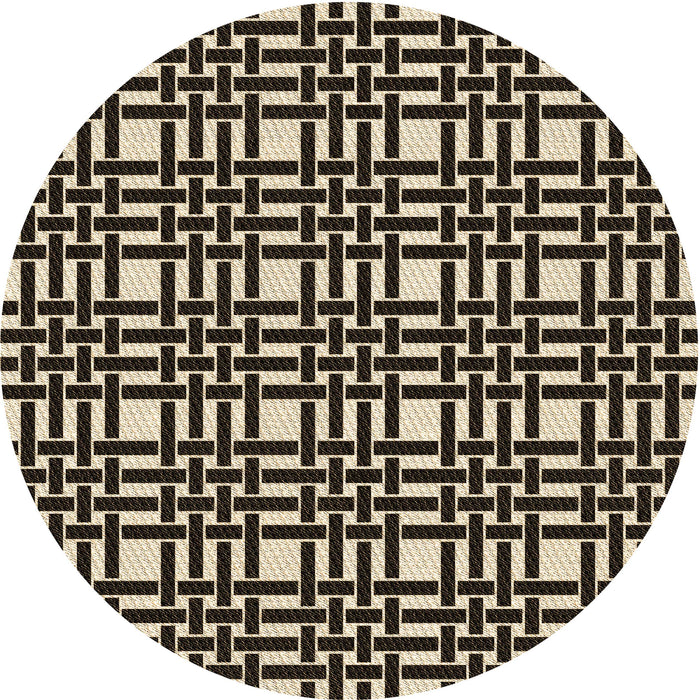 Square Patterned Midnight Gray Rug, pat3500brn