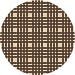 Square Patterned Black Brown Rug, pat3500org