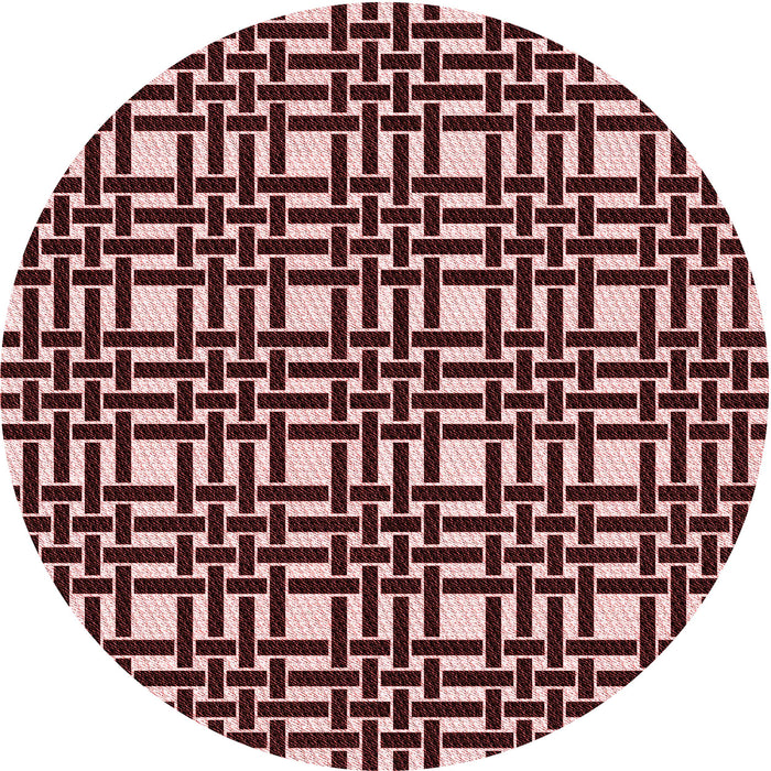 Square Patterned Pink Daisy Pink Rug, pat3500rd