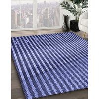 Patterned Sky Blue Rug, pat3501blu