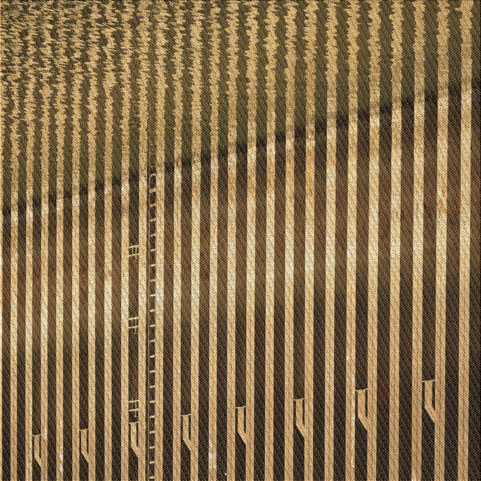 Round Machine Washable Transitional Bakers Brown Rug, wshpat3501brn