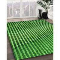 Patterned Deep Emerald Green Rug, pat3501grn