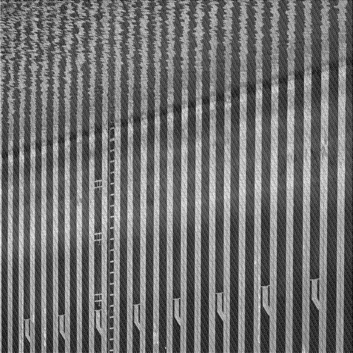 Round Patterned Dark Gray Rug, pat3501gry